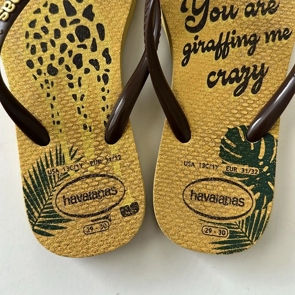 Havaianas Giraffing Me Crazy Giraffe‎ Flip-Flops kids 13/1 sandals